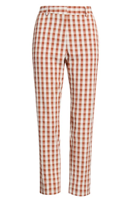 Tahari ASL Tahari ASL Gingham Check Slim Leg Pants