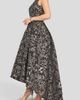 Tahari ASL Tahari ASL Metallic Floral Jacquard High Low Gown - 3