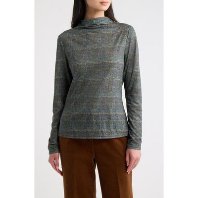 Tahari ASL Tahari ASL Mock Neck Long Sleeve Top