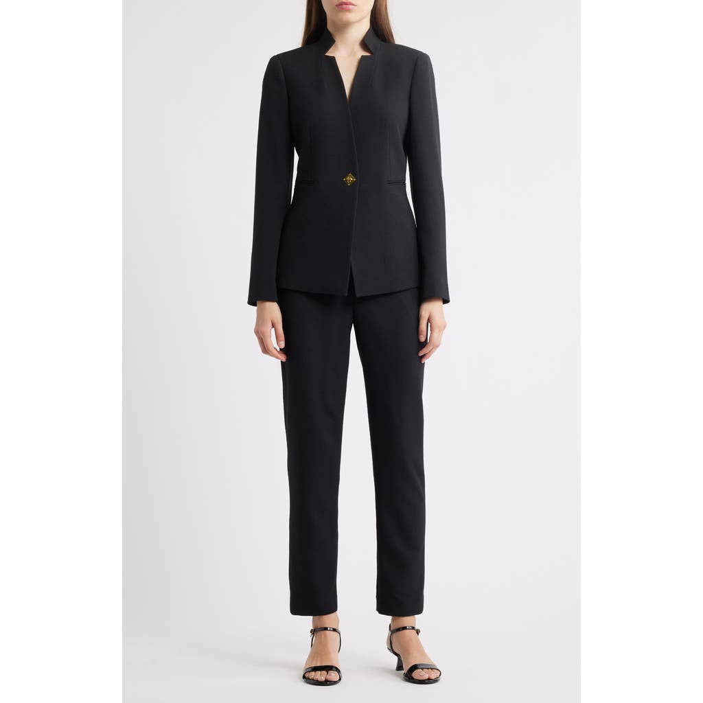 Tahari ASL Tahari ASL Notch Neck Long Sleeve Jumpsuit