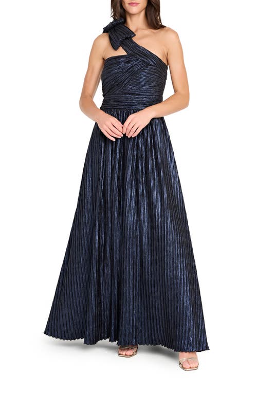 Tahari ASL Tahari ASL One-Shoulder Crinkle Evening Gown