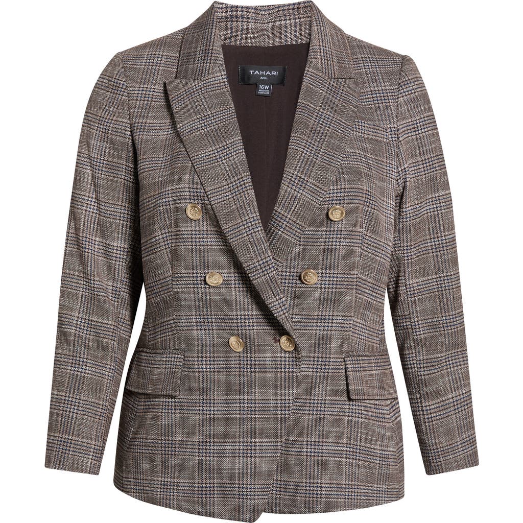 Tahari ASL Tahari ASL Plaid Double Breasted BlazerPlaid Double Breasted Blazer