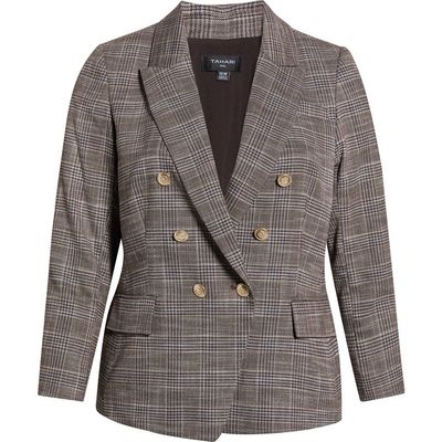 Tahari ASL Tahari ASL Plaid Double Breasted BlazerPlaid Double Breasted Blazer
