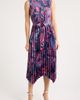 Tahari ASL Tahari ASL Print Pleated Tie Waist Midi Dress - 1