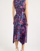 Tahari ASL Tahari ASL Print Pleated Tie Waist Midi Dress - 2