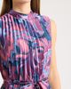 Tahari ASL Tahari ASL Print Pleated Tie Waist Midi Dress - 4
