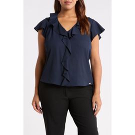 Tahari ASL Tahari ASL Ruffle Front Top