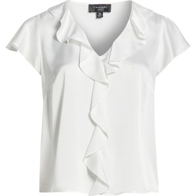 Tahari ASL Tahari ASL Ruffle Satin Top