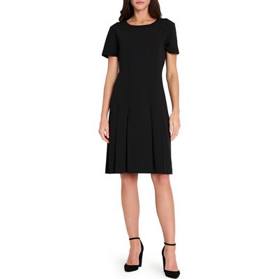 green emerald velvet dress Vegan Leather Fit & Flare Dress – Elie Tahari