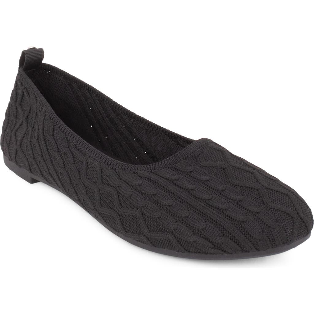 Tahari Tahari Cannes Cable Knit Ballet Flat