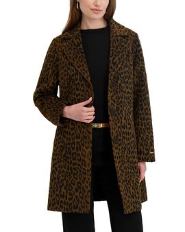 Tahari Tahari Lina Leopard Print Coat