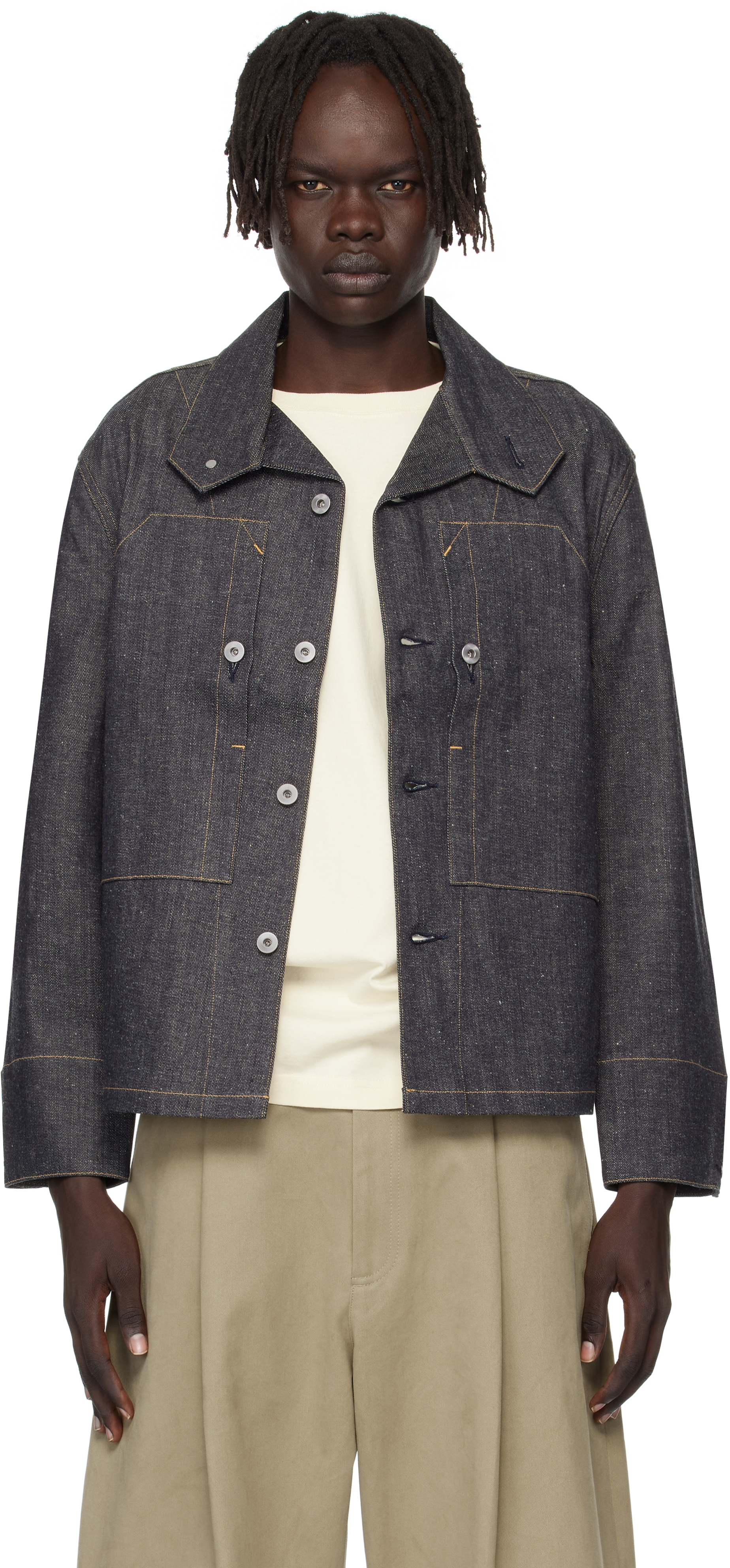 Taiga Takahashi - Navy Lot. 715 French Navy Mechanic Denim Jacket