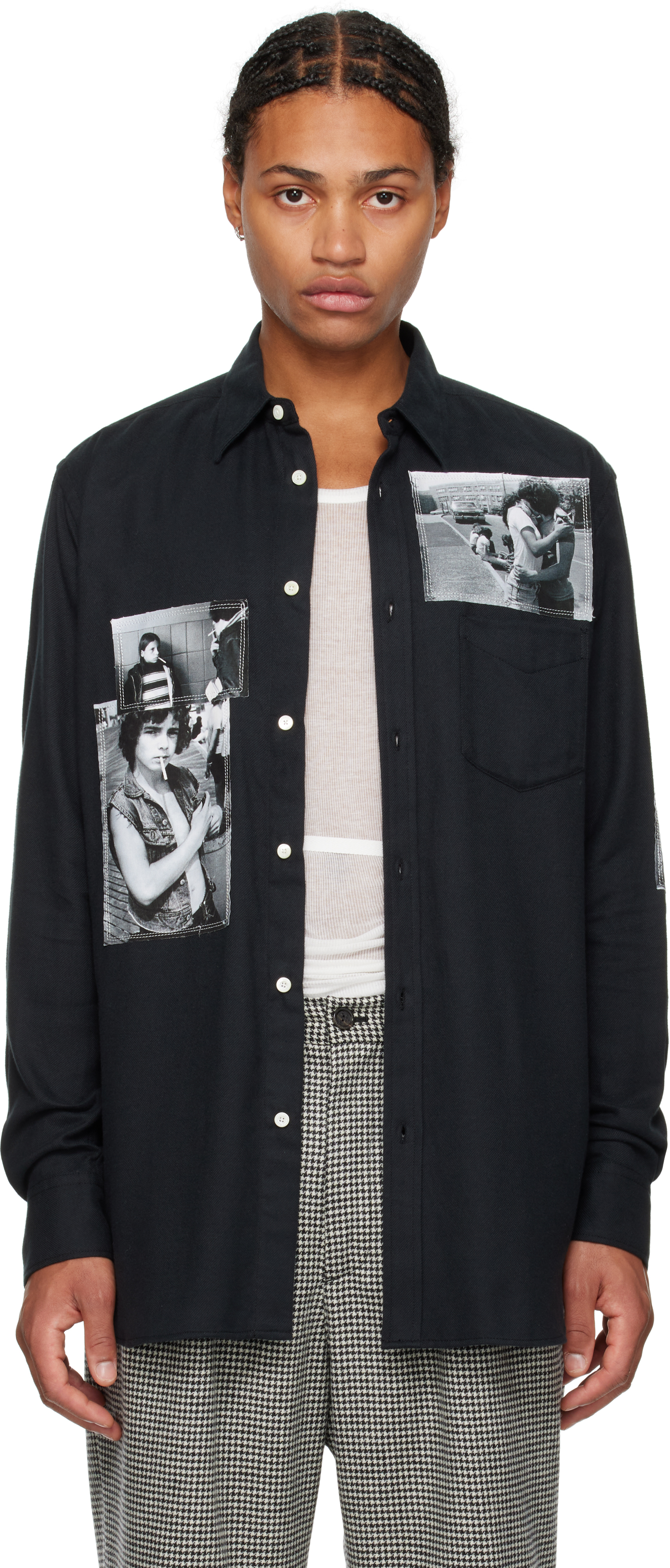 TAKAHIROMIYASHITA TheSoloist. - Black Loose Fit Regular Collar Shirt