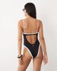 Tala Tala contrast underwire swimsuit in shadow black - 4