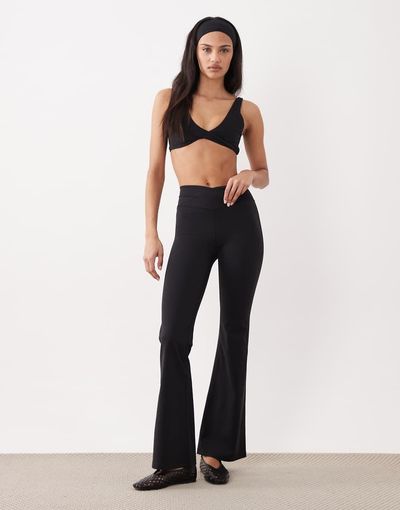 Tala TALA DayFlex 30" wrap high waisted flared yoga pants in black