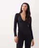 Tala Tala DayFlex built-in support v-neck long sleeve top in black - 1