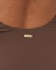 Tala Tala halter tie back swimsuit in cortado brown- Exclusive to ASOS - 3