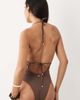 Tala Tala halter tie back swimsuit in cortado brown- Exclusive to ASOS - 4