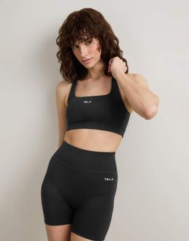 Tala TALA SkinLuxe crossback sports bra in shadow black