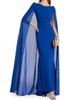 Talbot Runhof Women's Chiffon Cape-Sleeve Sheath Gown - 3