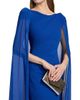 Talbot Runhof Women's Chiffon Cape-Sleeve Sheath Gown - 6