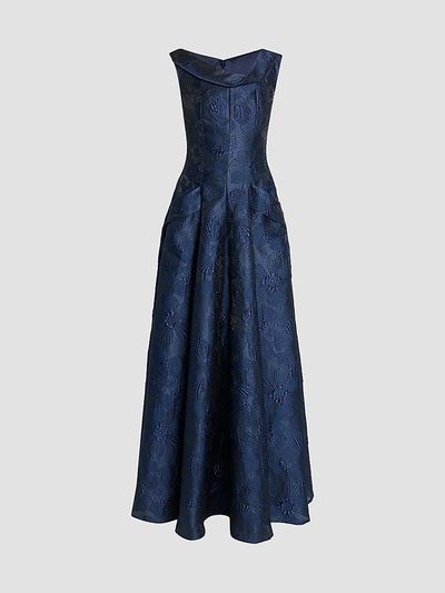 Talbot Runhof Women's Floral Jacquard Ballgown
