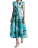 Talbot Runhof Women's Floral Jacquard Tea-Length Dress - 2