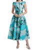 Talbot Runhof Women's Floral Jacquard Tea-Length Dress - 3