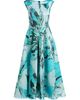 Talbot Runhof Women's Floral Jacquard Tea-Length Dress - 8
