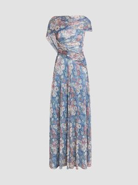 Talbot Runhof Women's Floral Metallic Voile Gown