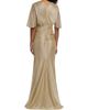 Talbot Runhof Women's Metallic Voile Capelet Mermaid Gown - 5