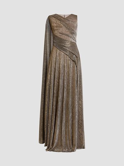 Talbot Runhof Women's Metallic Voile Gown