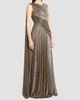 Talbot Runhof Women's Metallic Voile Gown - 4