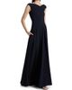 Talbot Runhof Women's Pleated Cap-Sleeve A-Line Gown - 2