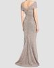 Talbot Runhof Women's Sequin Jersey Off-the-Shoulder Gown - 3