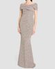 Talbot Runhof Women's Sequin Jersey Off-the-Shoulder Gown - 4