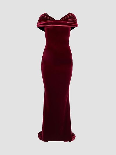 Talbot Runhof Women's Stretch Velvet Gown