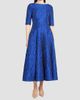 Talbot Runhof Women's Textured Jacquard Boatneck Cocktail Dress - 2
