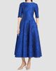 Talbot Runhof Women's Textured Jacquard Boatneck Cocktail Dress - 4