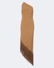 Taller Marmo Taller Marmo Antelope fringe-trimmed asymmetric midi dress - 1