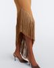 Taller Marmo Taller Marmo Antelope fringe-trimmed asymmetric midi dress - 4