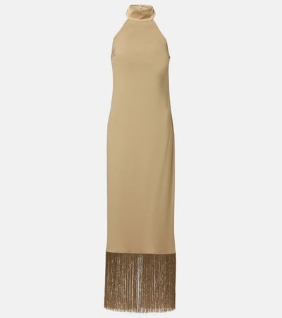 Taller Marmo Taller Marmo Berlin fringed crÃªpe cady gown