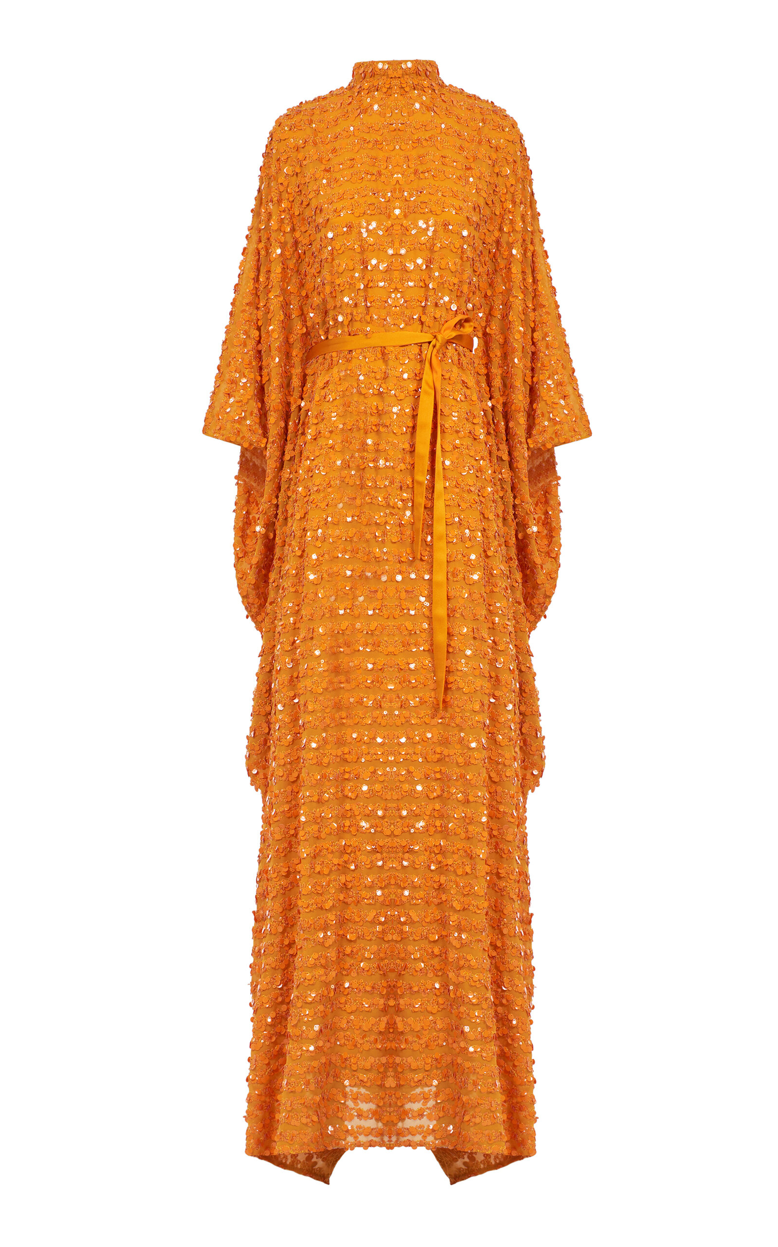 taller marmo orange dress Taller Marmo Candice Sequinned Maxi Dress | Orange