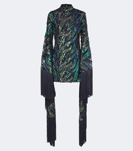 Taller Marmo Taller Marmo Disco Dragon sequined tulle minidress