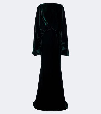 Taller Marmo Taller Marmo Draped velvet gown