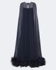 Taller Marmo Taller Marmo Grace caped silk creponne gown - 1