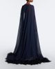 Taller Marmo Taller Marmo Grace caped silk creponne gown - 5