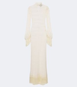 Taller Marmo Taller Marmo New Mexico fringed cotton maxi dress