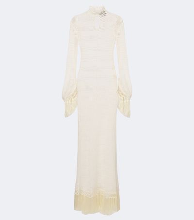 Taller Marmo Taller Marmo New Mexico fringed cotton maxi dress
