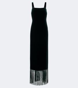 Taller Marmo Taller Marmo Palermo fringed velvet maxi dress